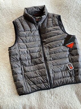 Hawke & Co Gray Quilted Puffer Vest